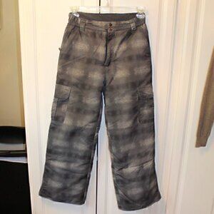 Falls Creek Snow Pants Gray Plaid